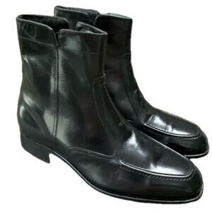 Florsheim Men's Essex Moc Toe Zipper Boots Black Size 10 NIB